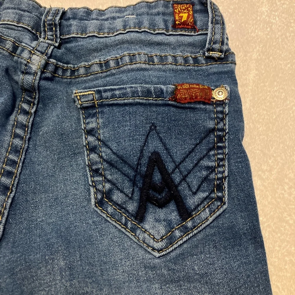 7 For All Mankind Kids Dark Blue Distressed Jeans